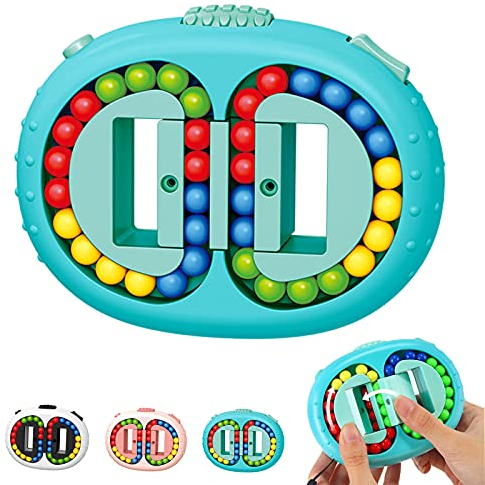 Rotierender Fingerwürfel Intelligenz Spiele Magic Bean Würfel Spielzeug,Finger Puzzle Kugelklassifizierungsspiel,IQ Game Spinnende magische Bohnen Dekompression Puzzle Toys für Kinder Teens Erwachsene