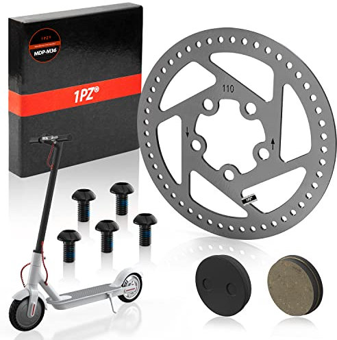 1PZ FM3-DF1 Disque de frein 110mm avec 2 petites plaquettes de frein remplacement pour M365 scooter électrique Xiaomi Mijia 1S/M365 pro trottinette Pièces de rechange Accessoire acier inoxydable