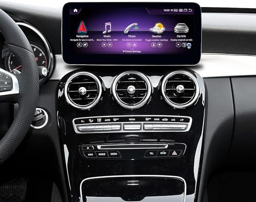 Android 13 Autoradio 12,3 Zoll Touchscreen für 2015–2018 Mercedes Benz A/C/V-Klasse W176 CLA GLA GLC X156 W447 mit NTG 5.0, unterstützt kabellose Apple Carplay/Android Auto/Mirror Link, 8G+256G