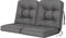 Bjird Bankauflage für Gartenmöbel, Gartenbank, Polsterauflage für Hollywoodschaukel, Auflagen für Gartenschaukelkissen, Sitzkissen, Stuhlauflage, Indoor/Outdoor - Grau - 120 cm (2 x 60 cm)