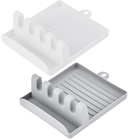 Kitchen Utensil Rest Utensil Spoon Holder Multifunctional Kitchen Accessories 2PCS Kitchen Utensil Rest, Utensil Rest, Spatula Spoon Rack, Kitchen Utensil Holder Rest