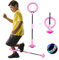 JUNBAOYYDS Kinder Blinkender Springring, Knöchel Skip Ball, Faltbare Knöchelsprungball, Springender Ball Blinkender, ​Outdoor-Hüpfspiel für Erwachsene, Kinder (Rosa)