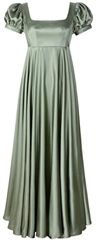 ReminisceBoutique Regency Dresses for Women Bridgerton Dress Jane Austen Ball Gown Empire Waist, Mint Green, 22