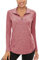 Long Sleeve Sports Tops - Womens Golf, Running & Gym Tops - Red