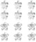 Mitdir Kleine Metall Haarkrallen Clips, 12PCS Silber Mini Haarclips,Rutschfeste Pony Nadeln, Kleine Blumen Haar Kieferklammern, Niedliche Winzige Haarclips