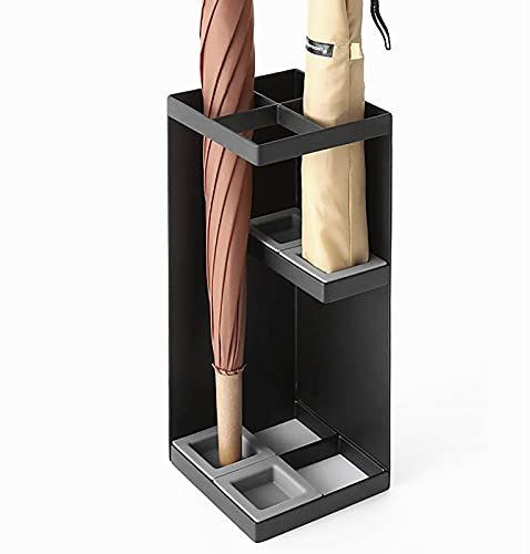 Soporte de Paraguas Cuadrado con Bandeja de Goteo de Silicona Extraíble, Soporte de Paraguas de Acceso de Entrada de 30 Centímetros de Altura, Adecuado para Hoteles/Bares/Apartamentos/Campos Def
