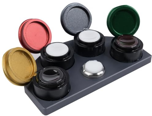 Sarini Porte-gobelet à Huile pour Montre, Porte-gobelet à Graisse pour Montre Professionnel, 4 plaques pour réparateur d'outils d'entretien de Montre, huileur de Montre, Support d'huileur