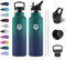 Gourde Isotherme 500ml, Bouteille Isotherme Double Paroi, Gourde Inox aver Paille, sans BPA, Étanche & Réutilisable, Bouteille Isotherme pour Enfant, Sport de Plein air, l'école, Bureau, Extérieur
