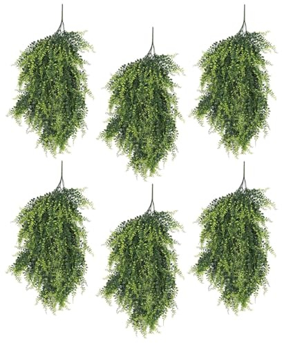 Leaf Artificial Hanging Plants Multipacks Fire Resistant UV Resistant, 6 X 85cm Foliage Plant