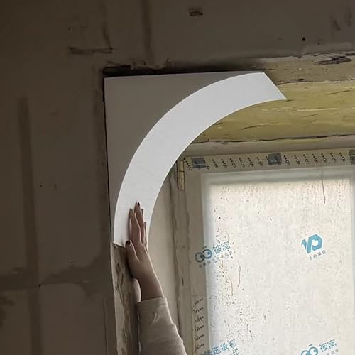 Rundbogen-Set für Innenräume, vorgekrümmte Bogenleistenverkleidung für Türrahmenkante, vorgefertigter halbrunder Eck-DIY-Bogen für Türöffnungen