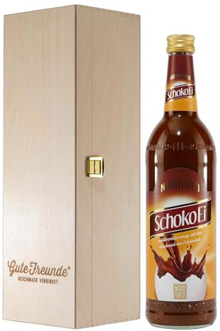 Nordgold SchokoEi Likör mit Geschenk-Holzkiste
