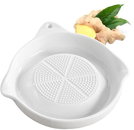 Garlic Mincer Plate - Manual Ceramic Multi-Functional Kitchen Gadget Dish, Handcrafted Grating Tool, Textured, Versatile Food Puree Tray | Accessory For Ginger Carrots Cheese