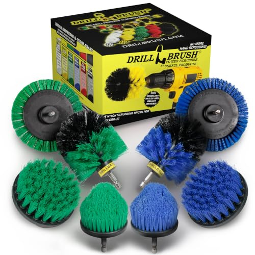 Drillbrush Bootsreinigungsbürsten für Akku-Bohrmaschinen mit mittlerer Steifigkeit, robuster Fliesen- und Fugenreiniger, elektrische Fliesenfugenreinigungsbürste für Badezimmer, Dusche, Küche und mehr
