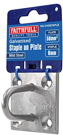 Faithfull FAICHGSTAPLE Galvanised Steel Staple On Pre-Drilled Plate (50 x 50mm)