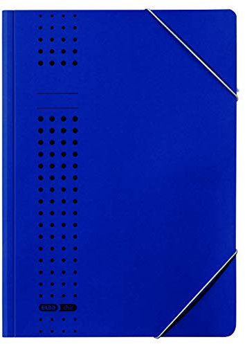 ELBA Eckspanner Mappe chic, für A4, aus Karton, dunkelblau, 25er Pack