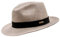 Sterkowski Raw Stil Leinen Genähter Fedora Sommerhut Vintage 60 cm Beige