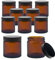 Viva Haushaltswaren Lot de 10 Petits Pots en Verre Marron 60 ML/Baume tiegel/crème Pot en Verre avec étiquettes