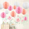Himeland Party Dekoration Set, 12x Deko Zubehör Seidenpapier Wabenbälle für Junge und Mädchen Kindergerburtstagsfeier/Hochzeit/Baby Shower
