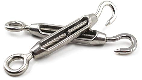 M10 Hook & Eye tenditore in acciaio inox 304 2PCS