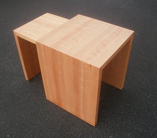 2 Satz Beistelltische Holztische Kirschbaum massiv. Maße : 42x42x50cm // 34x34x45cm hoch. Massanfertigung.