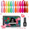 Beetles Gel Polish Set - Summer Macarons Collection Set 12 Colours Red Pink Orange Green Yellow Kit Soak Off UV Gel Manicure DIY Beauty Nail Art Gifts for Girls