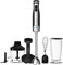 Cecotec Stabmixer PowerGear 1500 XL Mash Pro. 1500 W, Klingen aus Titanium Beschichtung, 21 Geschwindigkeitsstufen, Inklusiv Glas mit Deckel, 4-Klingen-Klinge, Schwarz und Edelstahl