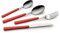 eme Set da 24 Posate in Acciaio Inox (AISI430) Stile Contemporaneo Fast Rosso