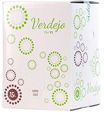Bag in Box 15L vino blanco verdejo 15 Litros afrutado seco caja de vino blanco con grifo Verdejo Paz VI