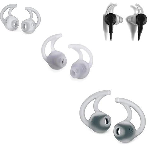 Tek-Tres Soft Silicone Replacement Earbuds Tips 3 Pairs for Bose in Ear Earphones Small Medium Large