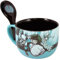 Just Funky My Hero Academia Class 1-A - Cuenco para ramen con cuchara, taza de cerámica para sopa o arroz de 20 onzas, con Deku Bakugo y Todoroki, MHA, decoración de cocina, cuenco de anime MHA, con