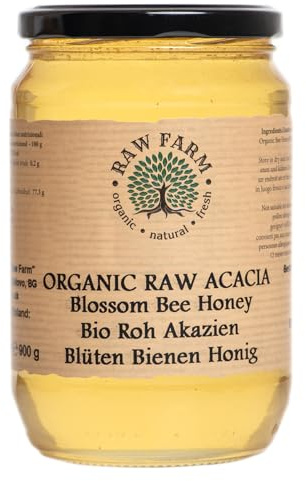 Raw Farm - Bio roher AkazienHonig 900g, direkt vom Imker, einzelner Ursprung aus Europa