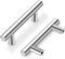 Drenky 2 piezas Plata Aleación de acero inoxidable tirador puerta corredera Cocina Armario Cajón Manija Tire del gabinete Manija con tornillos 64 mm Centros de orificio