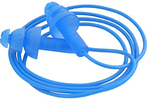UCi EP001CD Reusable TPR Corded Earplugs 30 SNR Box of 100 - Blue