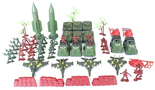 307 Teiliges Soldaten Spielset, Militär Modell Soldat Spielzeug Armee Figuren Set, Armee Soldaten Spielzeug aus Plastik Mini Armee Figuren Soldatenfiguren Spielzeug Militärspielset für Kinder Jungen