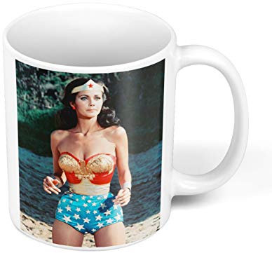French Unicorn Mug Tasse Lynda Carter dans Wonderwoman Film Super Héros 80's Fantastique