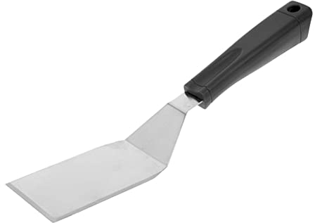 RUECAB - Spatules pour barbecue, Ensembles d'ustensiles pour barbecue - Spatule pour plancha INOX, grattoir pour plancha INOX - Manche en plastique - Longueur : 32cm