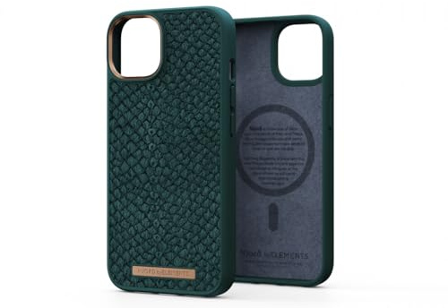 NJORD Coque MAGSAFE Cuir DE Saumon iPhone 14 VERT