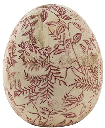 Clayre & Eef 6CE1402L Deko Ei Rosa, Beige Ø 14x16 cm