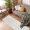 payé Teppich Läufer Vintage - 80x300m Creme Grau - Fransen Deko Boho Flauschig - Cut & Loop Sisal - Schlafzimmer Flur Dekoration Läufer - Orientalische Teppiche