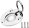 Waziaqoc Flush Pull Ring, Runder Ring Pull 316 Edelstahl Einbaugriff Runde Bootsluke Riegel für Möbeltür