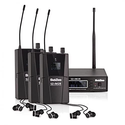 SUBZERO Wireless In Ear Monitor System for Musicians Singers Drummers