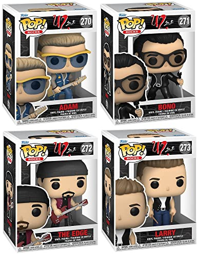 Funko Pop! Rocks: U2 ZooTV Collectors Set- Adam, Edge, Larry, and Bono