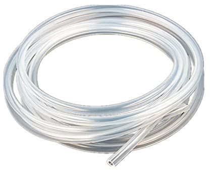 TOP-VIGOR Tubo in silicone trasparente, diametro interno 4 mm x diametro esterno 7 mm, lunghezza 5 m, tubo dell'aria in gomma siliconica per uso alimentare per trasferimento pompa trasparente