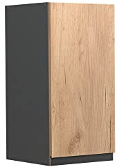 Vicco Armario Colgante R-Line, Roble Dorado/Antracita, 30 cm Forma de J