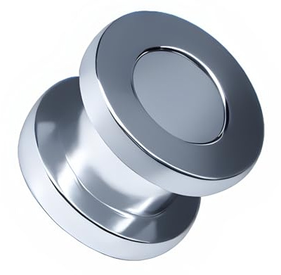 Flesh Tunnel, piercing in acciaio inox 316L, 4-18 mm, piercing per orecchio, in acciaio inox