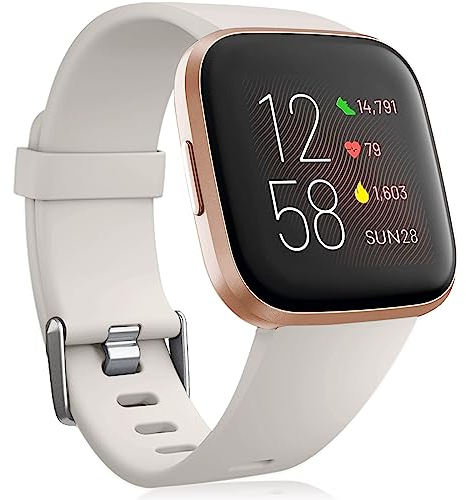 Oielai für Fitbit Versa 2 Armband/Fitbit Versa Armband, Silikon Sport Klassisch Ersatzarmband Armbänder Kompatibel mit Fitbit Versa Lite/Fitbit Versa 2/Fitbit Versa für Frauen Männer, Klein Polarstern