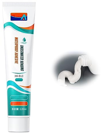 120ml Unterwasserkleber Wasserdichtes Klebeband, Glas Wassertank Reparatur Klebeband, Wasserdichtes Dichtmittel Kleber Schnellhärtendes Glas Kleber Metall Kleber (Weiß)