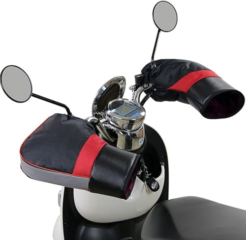 Motorcycle Handlebar Gloves Waterproof Motorbike Muffs Handlebar Warmers Windproof Winter Scooter Bike Gloves Mittens Cycling Hand Warmers Hand Guard for Motorcycles Scooters Bike Snowmobiles