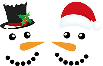 22 piezas Navidad puerta de garaje decorativa decorativa muñeco de nieve imán pegatina refrigerador calcomanía muñeco de nieve garaje Navidad conjunto reflectante coche pegatina (White, One Size)