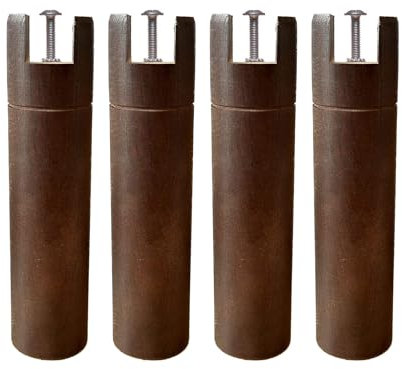 Someo 4 Pieds cylindriques pour Cadre à Lattes wengué 25 cm